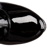 Musta Kiiltonahkaiset 15,5 cm DELIGHT-3000 korolliset ylipolvensaappaat