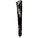 Musta Kiiltonahkaiset 15 cm DELIGHT-3050 korokepohja pitkt saappaat