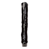 Musta Kiiltonahkaiset 15 cm Pleaser DELIGHT-2000 Naisten Saappaat