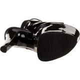 Musta Kiiltonahkaiset 20 cm Pleaser XTREME-873 Korkosandaalit Platform