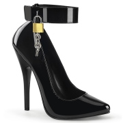 Musta Lakatut 15 cm DOMINA-432 Avokkaat stilettos miehille