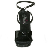 Musta Lakka 13 cm Fabulicious LIP-125 Platform Korkokengill