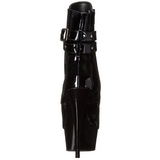 Musta Lakka 15 cm DELIGHT-1033 Avoin Krki Platform Nilkkurit