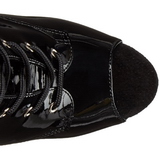 Musta Lakka 15 cm DELIGHT-1033 Avoin Krki Platform Nilkkurit