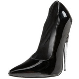 Musta Lakka 15 cm SCREAM-01 Fetish Avokkaat Kengt