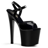 Musta Lakka 19 cm Pleaser TABOO-709 Platform Korkokengill