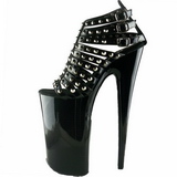 Musta Lakka 25,5 cm Pleaser BEYOND-093 Platform Korkosandaalit