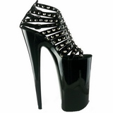 Musta Lakka 25,5 cm Pleaser BEYOND-093 Platform Korkosandaalit