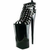 Musta Lakka 25,5 cm Pleaser BEYOND-093 Platform Korkosandaalit