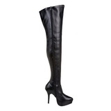 Musta Matta 13,5 cm INDULGE-3000 Pitkt Saappaat Platform
