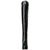 Musta Matta 13 cm ELECTRA-3050 korolliset ylipolvensaappaat