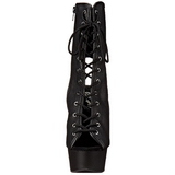 Musta Matta 15,5 cm DELIGHT-1016 Avoin Krki Platform Nilkkurit