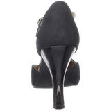 Musta Mokkanahka 10 cm SMITTEN-10 Rockabilly Naisten kengät avokkaat