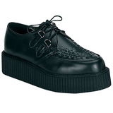 Musta Nahka 5 cm CREEPER-402 Platform Creepers Kengt Miesten