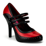 Musta Punaiset 11,5 cm rockabilly TEMPT-10 naisten kengät korkeat korko