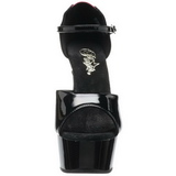 Musta Punaiset 15 cm DELIGHT-660FH Korsetti Sandaletit Platform Kengät