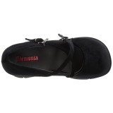 Musta Sametti 11,5 cm KERA-10 lolita kengät paksut pohjat