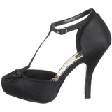 Musta Satiini 12 cm retro vintage CUTIEPIE-12 Naisten kengät avokkaat