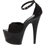 Musta Satiini 18 cm Pleaser ADORE-768 Platform Korkokengill