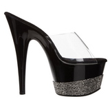 Musta Tekojalokivi 18 cm Pleaser ADORE-701-3 Puukengt Platform