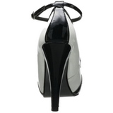 Musta Valkoiset 11,5 cm retro vintage BETTIE-22 naisten kengät korkeat korko