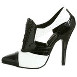 Musta Valkoiset 13 cm SEDUCE-458 Oxford naisten kengt korkeat korko