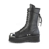 Musta Vegaani 7 cm GRAVEDIGGER-14 demoniacult saappaat - unisex platform saappaat