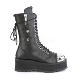 Musta Vegaani 7 cm GRAVEDIGGER-14 demoniacult saappaat - unisex platform saappaat