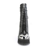 Musta Vegaani 7 cm GRAVEDIGGER-14 demoniacult saappaat - unisex platform saappaat