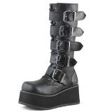 Musta Vegaani 8,5 cm TRASHVILLE-518 demonia saappaat - unisex platform saappaat