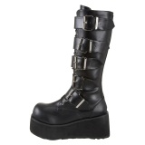 Musta Vegaani 8,5 cm TRASHVILLE-518 demonia saappaat - unisex platform saappaat