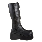 Musta Vegaani 8,5 cm TRASHVILLE-518 demonia saappaat - unisex platform saappaat
