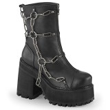 Musta Vegan 12 cm ASSAULT-66 lolita platform korkoiset nilkkurit naiset