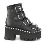 Musta Vegan 9 cm ASHES-70 lolita platform korkoiset nilkkurit naiset