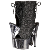 Musta glitter 18 cm ADORE-1018G korokepohja nilkkurit korkeat korko