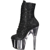 Musta glitter 18 cm ADORE-1020G korokepohja nilkkurit korkeat korko