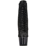 Musta glitter 18 cm ADORE-1020G korokepohja nilkkurit korkeat korko