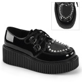 Mustat 5 cm CREEPER-108 rockabilly creepers kengt naisten platform