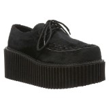 Mustat 7,5 cm CREEPER-202 rockabilly creepers kengt naisten platform
