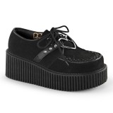 Mustat 7,5 cm CREEPER-206 rockabilly creepers kengt naisten platform