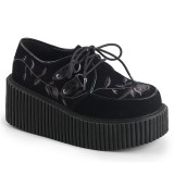 Mustat 7,5 cm CREEPER-219 rockabilly creepers kengt naisten platform