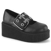 Mustat 7,5 cm CREEPER-230 solki maryjane creepers kengät naisten