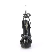 Mustat sandaali 15 cm SULTRY-638 vegaani sandaali korkokengät platform