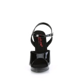 Mustat sandaalit 12,5 cm GLORY-509 korolliset sandaalit platform