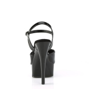 Mustat sandaalit 15 cm EXCITE-609 korolliset sandaalit platform