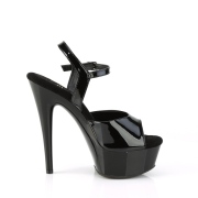 Mustat sandaalit 15 cm EXCITE-609 korolliset sandaalit platform