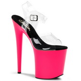 Neon Pinkit 20 cm Pleaser FLAMINGO-808UV Korkokengt Platform