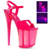 Pinkit 20 cm FLAMINGO-809UVT Neon Platform Korkeakorkoiset Sandaalit