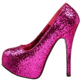 Pinkit Glitter 14,5 cm Burlesque BORDELLO TEEZE-06G Platform Avokkaat Kengt