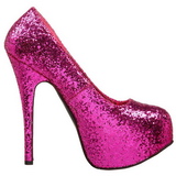 Pinkit Kimalle 14,5 cm Burlesque BORDELLO TEEZE-06G Platform Avokkaat Kengt